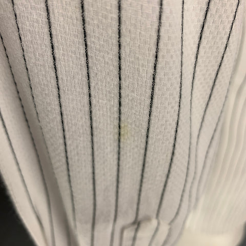 CHRISTIAN DIOR Size M Off White Stripe Cotton French Cuff Long Sleeve Shirt