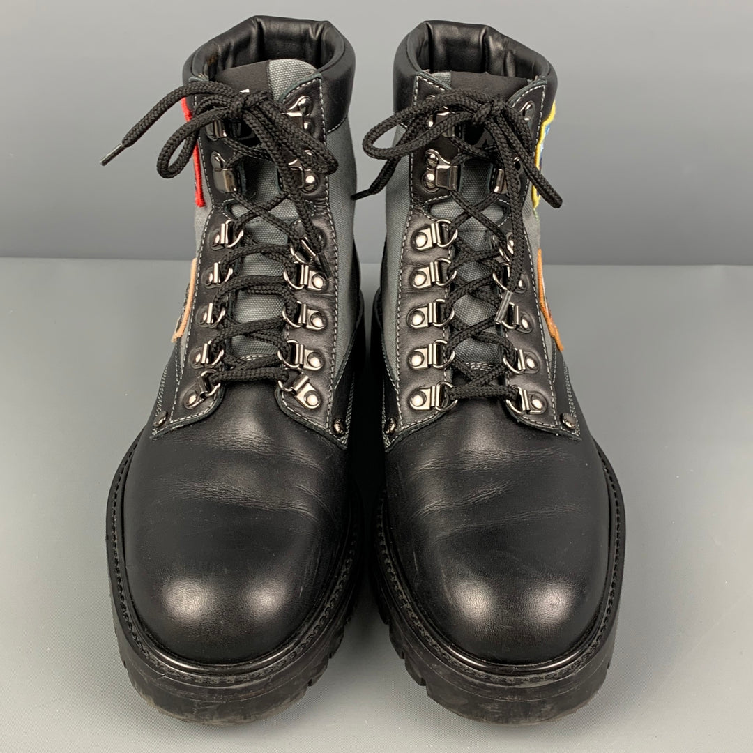 LOUIS VUITTON Size 6.5 Black Patches Leather Metropolis Ranger Boots – Sui  Generis Designer Consignment