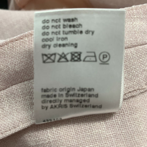 AKRIS Size 4 Rose Linen Wool Sleeveless Below Knee Outfits