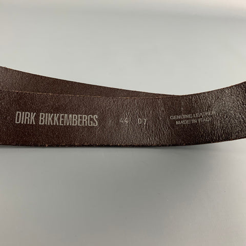 DIRK BIKKEMBERGS Size 30 Brown Leather Double Buckle Belt
