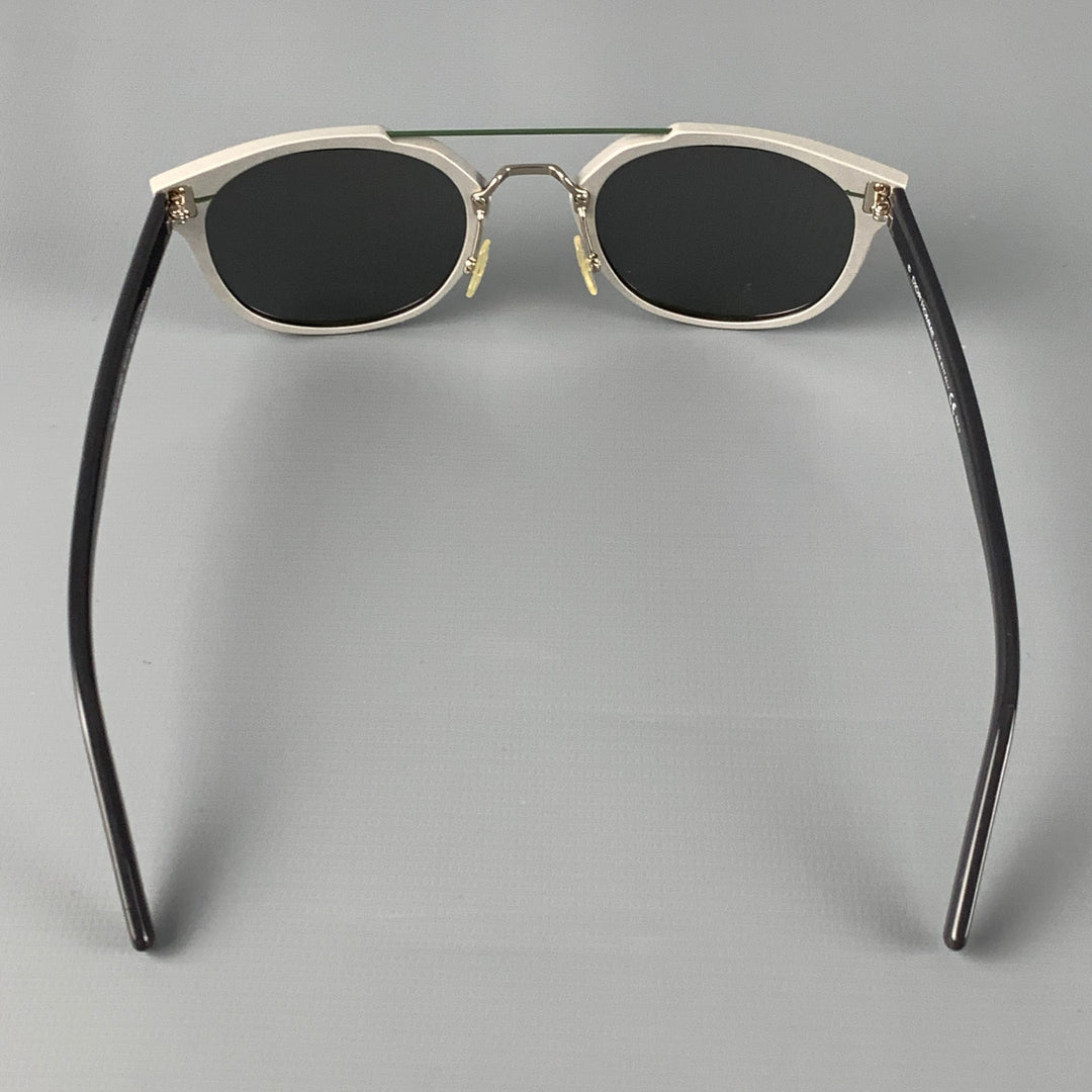 DIOR HOMME Grey Black Mixed Materials Acetate Metal Sunglasses