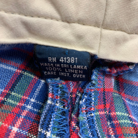 POLO by RALPH LAUREN Size 33 Multi-Color Plaid Cotton Zip Fly Shorts