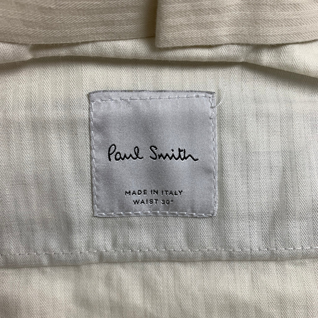 PAUL SMITH Size 30 Black Wool Tuxedo Dress Pants