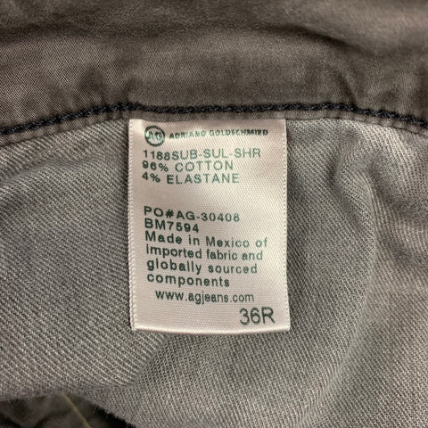 ADRIANO GOLDSCHMIED Size 36 Dark Gray Wash Cotton The Lux Khaki Tailored Trousers
