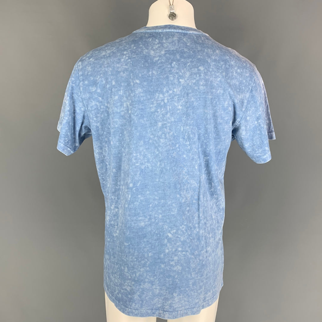 ROCHAMBEAU Size XS Light Blue Graphic Cotton T-shirt