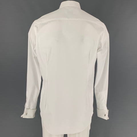 ETON Size M White Cotton Tuxedo Long Sleeve Shirt