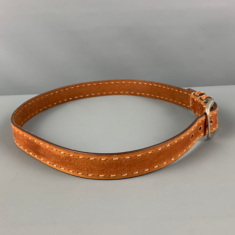 LEYVA Size 36 Tan Contrast Stitch Leather Belt
