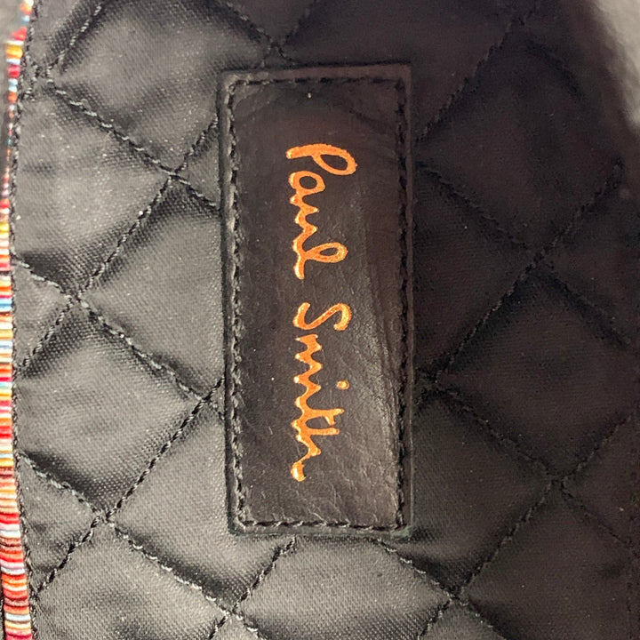 PAUL SMITH Size 12 Black Embroidery Velvet Slip On Loafers