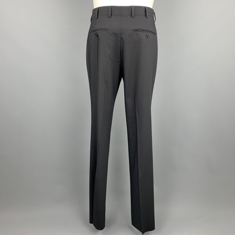 TED BAKER Size 36 Regular Black Wool Notch Lapel Suit