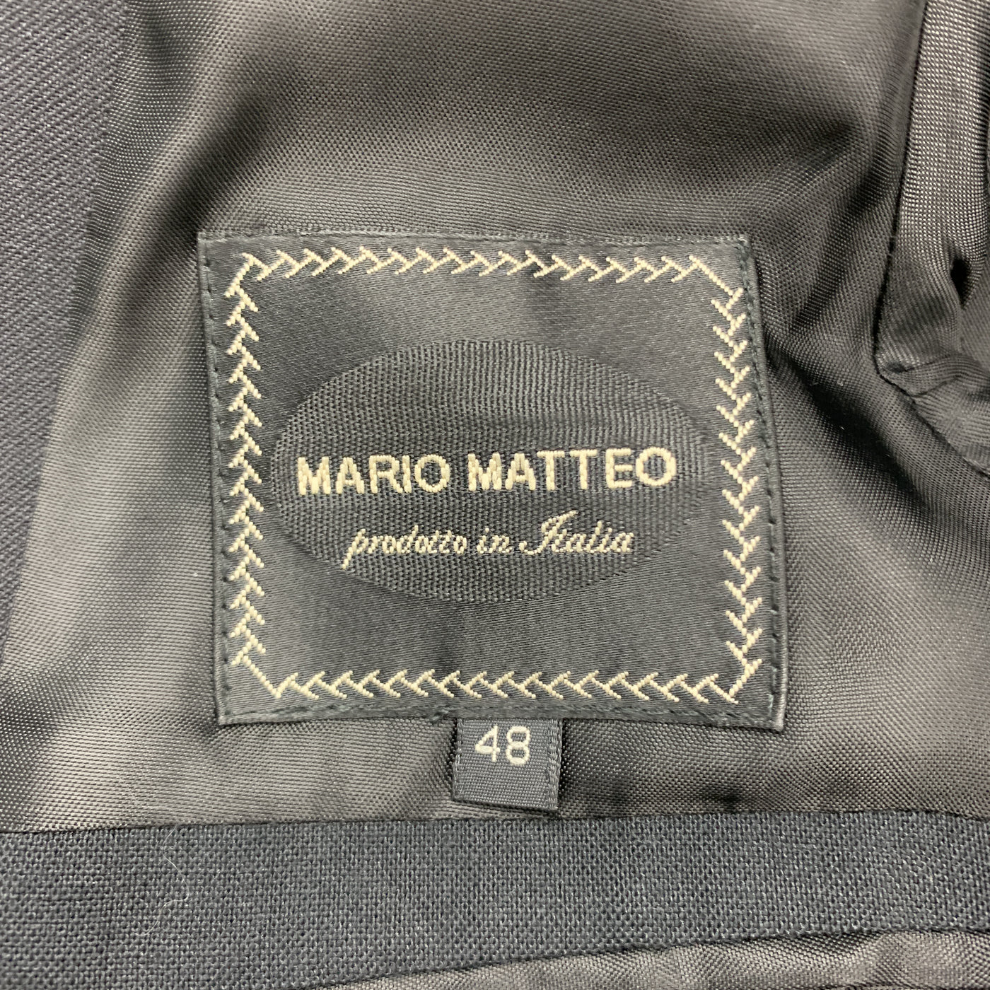 MARIO MATTEO Size 38 Black Wool Peak Lapel Sport Button Cuff Coat
