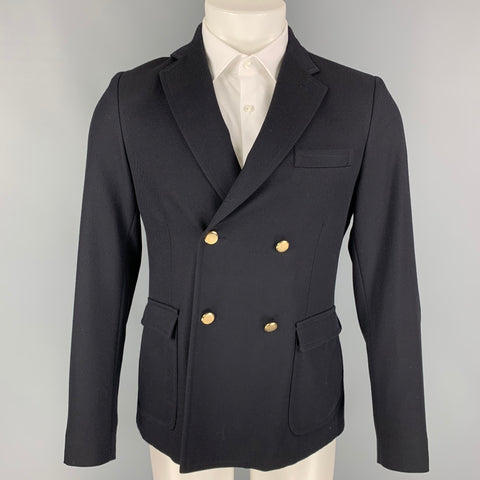 BAND OF OUTSIDERS Size 38 Navy Wool Notch Lapel Sport Coat