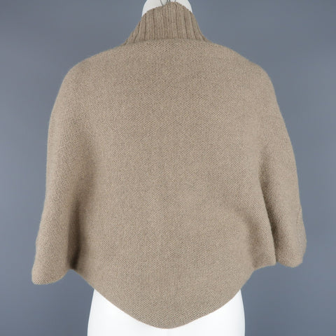 LANVIN Otoño 2009 Talla S Bolero de punto holgado de alpaca / lana virgen color topo