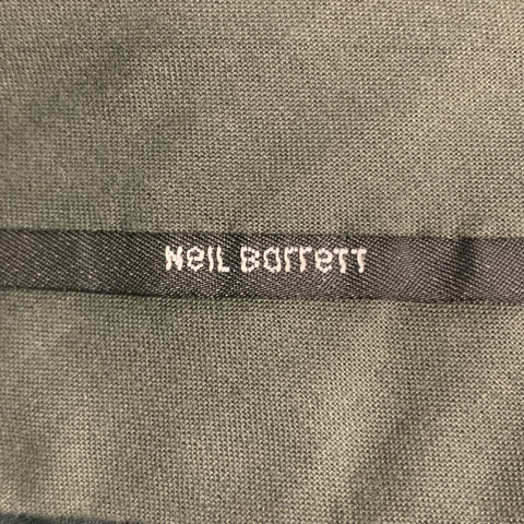 NEIL BARRETT Size 36 Dark Gray Solid Wool Blend Tuxedo Dress Pants