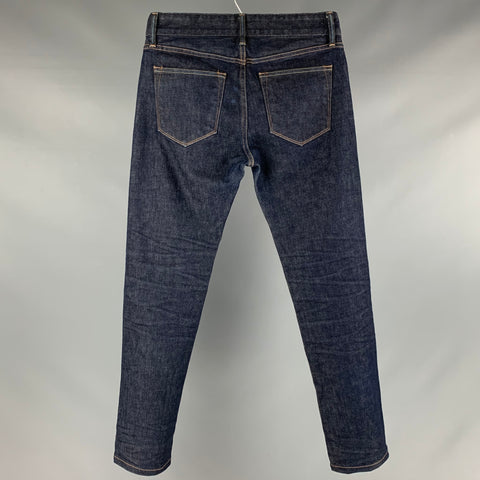 BUCK MASON Taille 29 Marine Contrast Stitch Coton Spandex Droit 5 poches Jeans