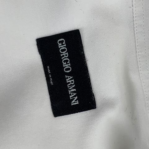 GIORGIO ARMANI Size S White Cotton Long Sleeve Shirt