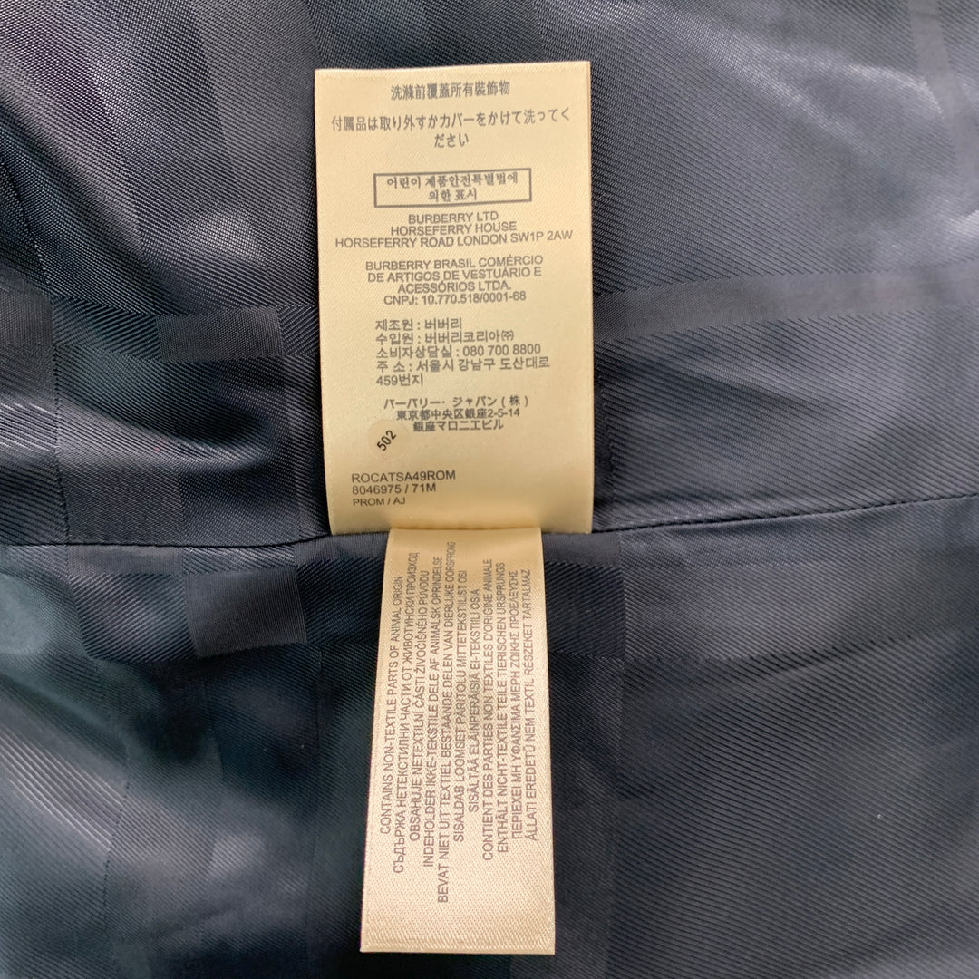 BURBERRY Size 42 Red Wool Cashmere Trench Coat