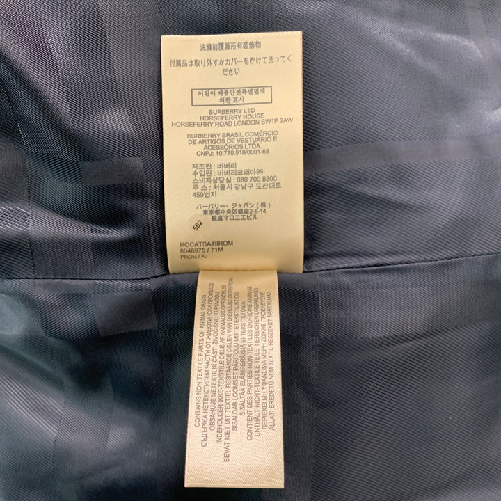 BURBERRY Size 42 Red Wool Cashmere Trench Coat