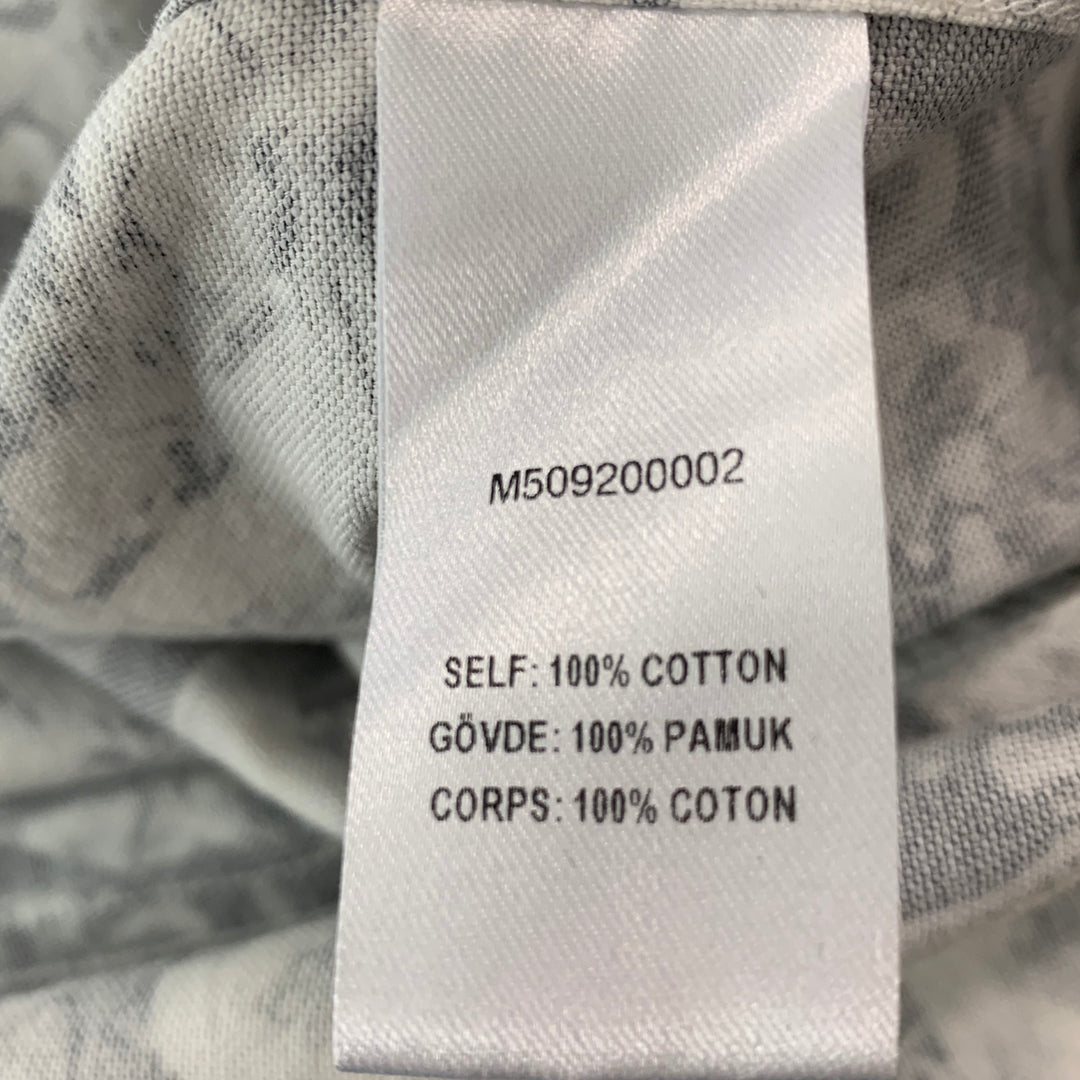 OPENING CEREMONY Size XL Black White Print Cotton Button Down Long Sleeve Shirt