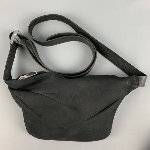 WERKSCHWARZ Black Suede Belt Bag
