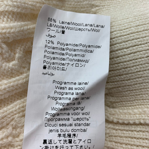 KENZO Momento Collection FW 18 Size L Beige Applique Wool / Polyamide Crew-Neck Sweater