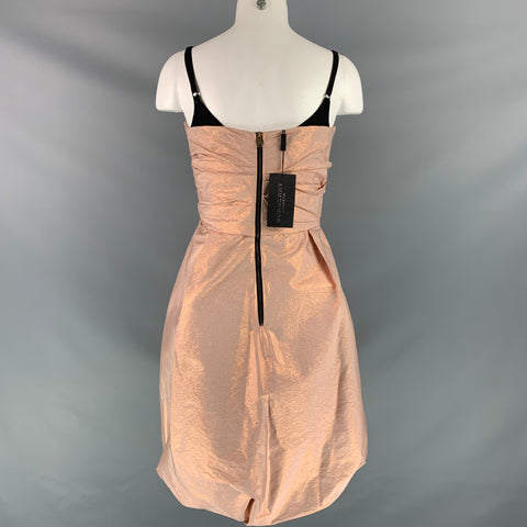 BURBERRY PRORSUM Resort 2013 Size 8 Pink Black Silk / Elastane Dress