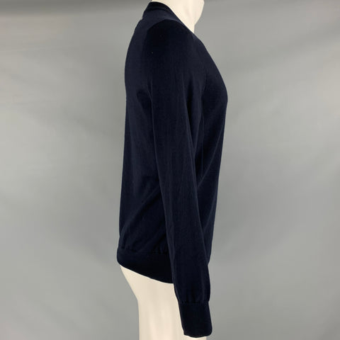 MAISON MARTIN MARGIELA Size M Navy Knit Wool Scoop Neck Pullover