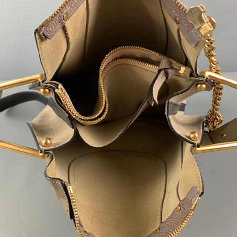 CHLOE Taupe Suede Cross Body Hayley Handbag