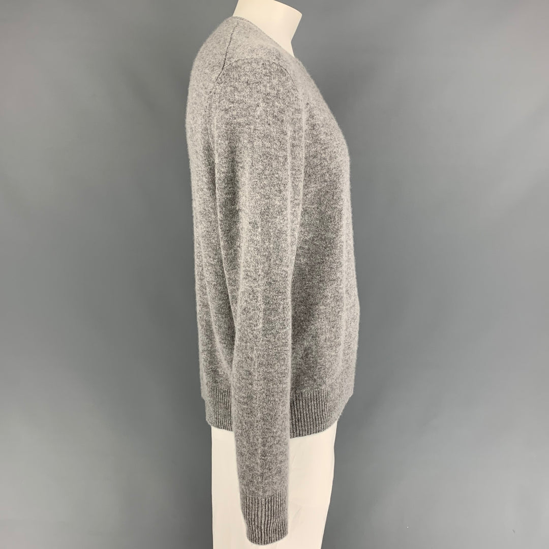 RAG & BONE Size XL Light Gray Knitted Cashmere Crew-Neck Sweater