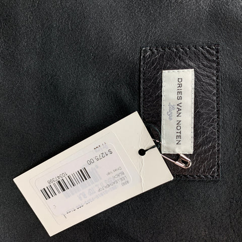 DRIES VAN NOTEN S/S 20 Size L Black Leather Side Zipper Tank Top