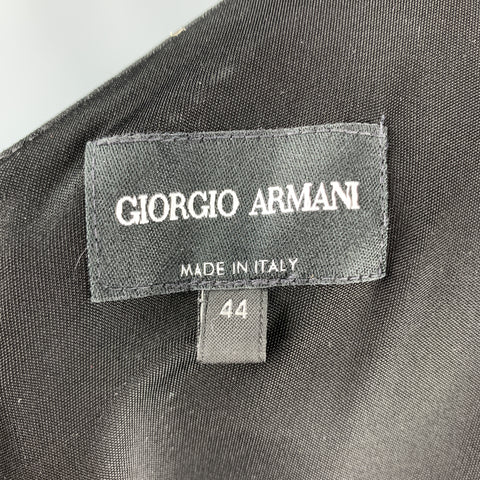 GIORGIO ARMANI Taille 8 Combinaison de smoking à jambes larges et haut drapé noir