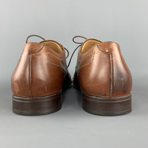 GRAVATI by ARTHUR BEREN Size 11 Tan Leather Cap Toe Lace Up