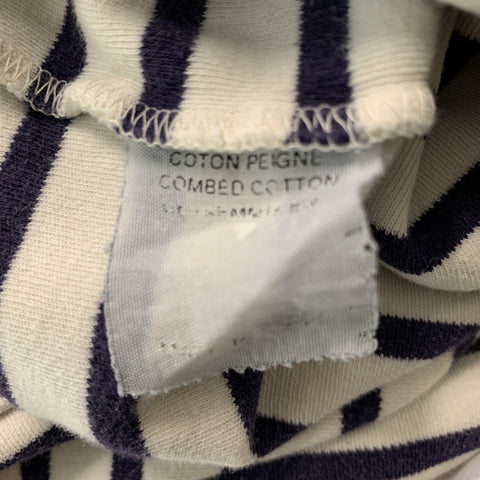 ARMOR-LUX Size M Cream & Navy Stripe Cotton Nautical Pullover