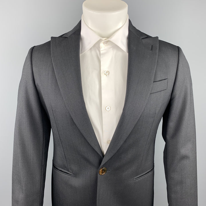 VIVIENNE WESTWOOD MAN James Taille 36 Costume à Revers en Laine Charbon