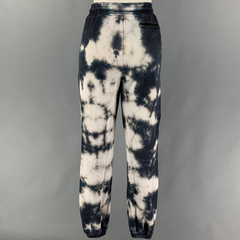 NINETY PERCENT Size XS Grey White Tie Dye Cotton Drawstring Casual Pants