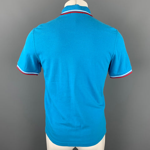 FRED PERRY x Peter Blake Size M Blue Patches Cotton Buttoned Polo