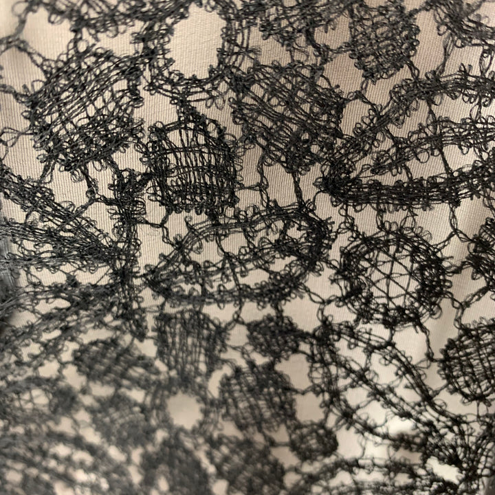 OLIVIER THEYSKENS Size 6 Black Lace Cropped Cardigan
