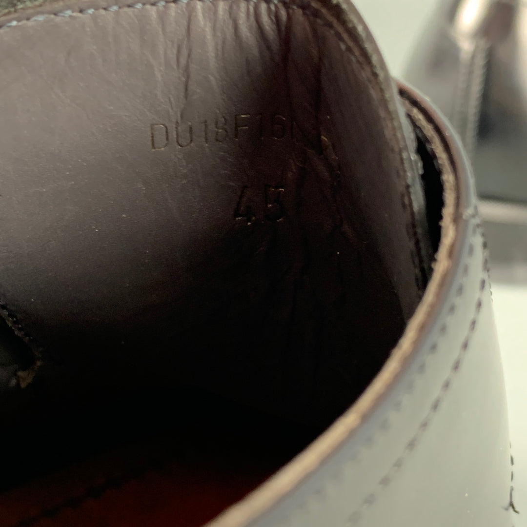 DUNHILL Size 12 Black Leather Lace Up Shoes