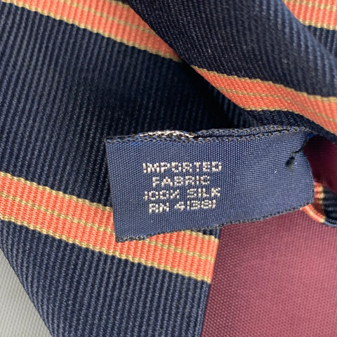POLO by RALPH LAUREN Navy Sorbet Diagonal Stripe Silk Twill Tie