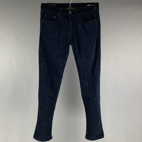 J BRAND Size 32 Navy Solid Cotton  Elastane Jean Cut Casual Pants