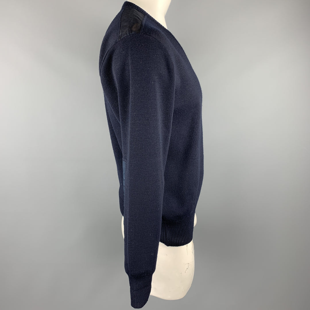 PAUL & SHARK Size L Navy Wool / Acrylic V-Neck Pullover