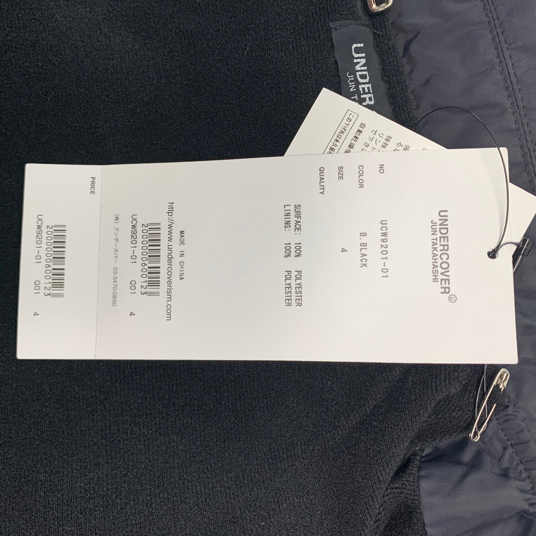 UNDERCOVER  Size L Black Multi-Color Cartoon Polyester Snaps Coat