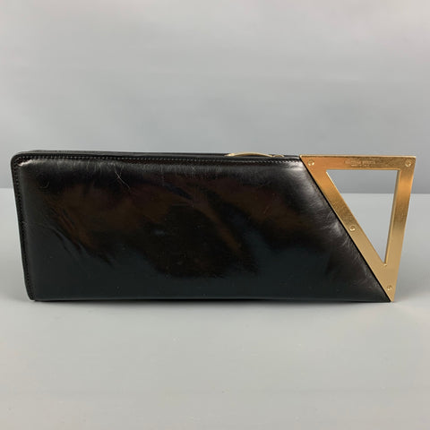 BOTTEGA VENETA Black Padded Leather Clutch Handbag
