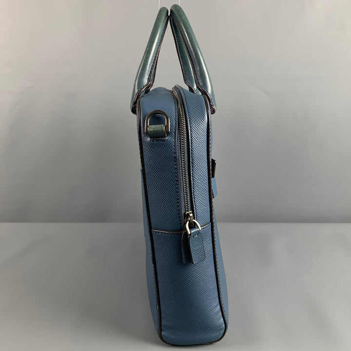 MICHAEL KORS Blue Leather Briefcase