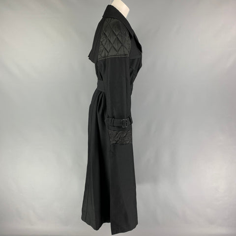 CHRISTIAN DADA FW 19 Size XS Black Wool Polyester Double Breasted Coat
