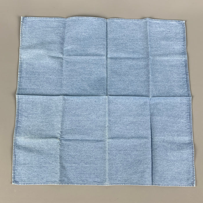 BRUNELLO CUCINELLI Blue Chambray Cotton Pocket Square