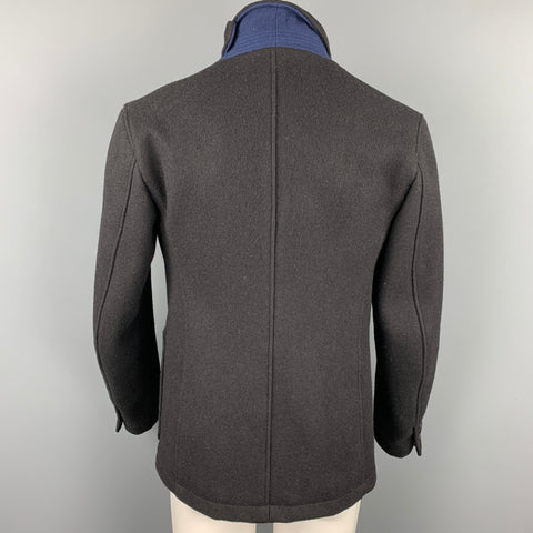 GOLDEN BEAR for UNIONMADE Size M Black Wool / Nylon Buttoned Coat