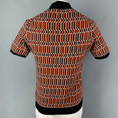 PRADA Polo con botones de lana con estampado multicolor talla L