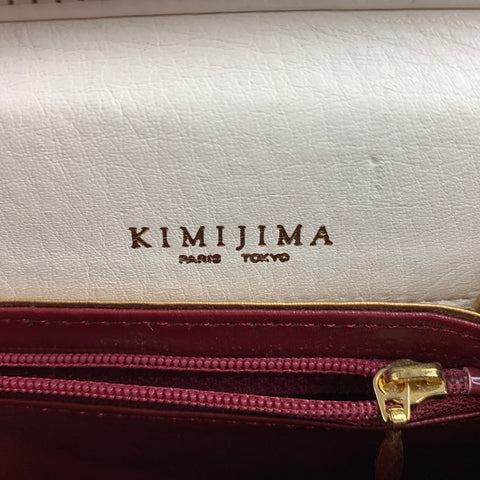 Vintage KIMIJIMA Cream & Gold Quilted Leather Shoulder Bag