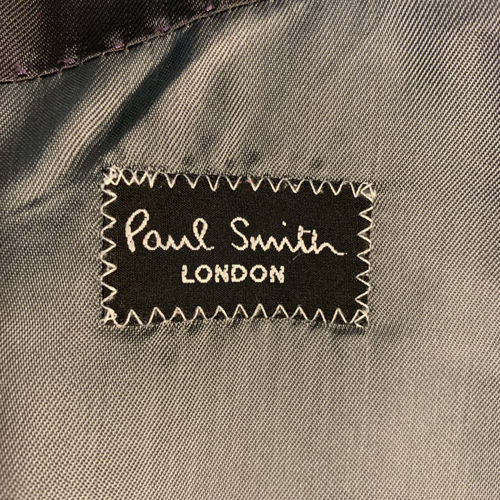 PAUL SMITH Size 44 Black Wool / Cashmere Notch Lapel Stitches Sport Coat