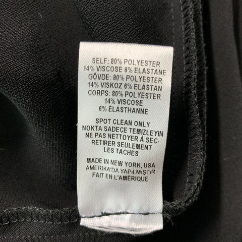 CEREMONIA DE APERTURA Talla M Top casual liso de poliéster y viscosa negro